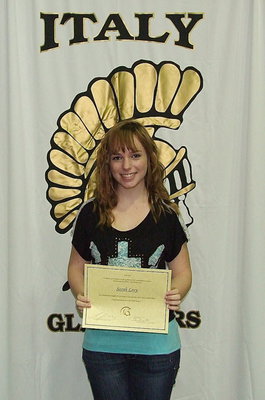 Image: The lone 8th grade Science student to achieve All A’s is Sarah Levy.