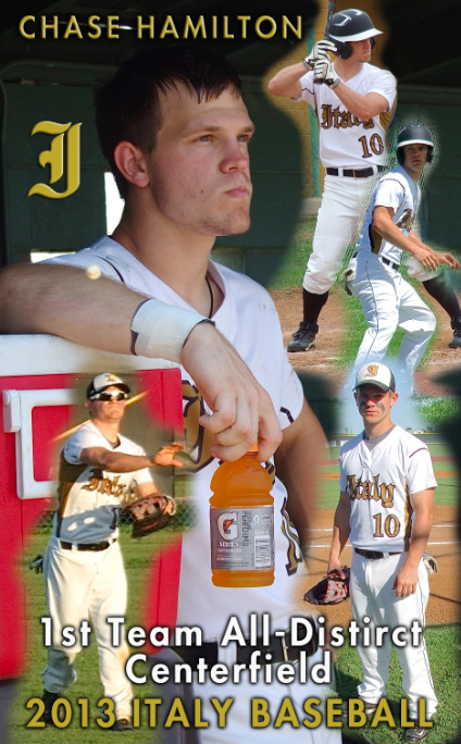 Image: Italy senior, Chase “Ham-Bone” Hamilton, was named a 1st Team All-District Outfielder in district 14-A after playing the entire season at a high-level as the team’s center fielder. The muscle behind the mighty Gladiators, Hamilton was a force when batting and a skilled base runner as well.