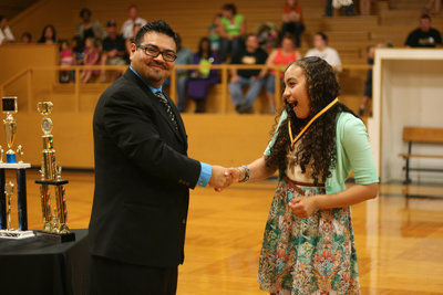 Image: Vaness Cantu received the 8th grade Directors Award.  She also achieved All Region and Centex in this year’s competition.