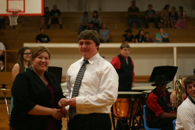 Image: Trevor Davis received the Woodwind Caption Award.  Trevor also received All Region, Area and Centex awards this year.