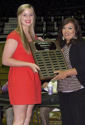 Image: Sophomore Madison Washington is named the Defensive MVP in Volleyball.