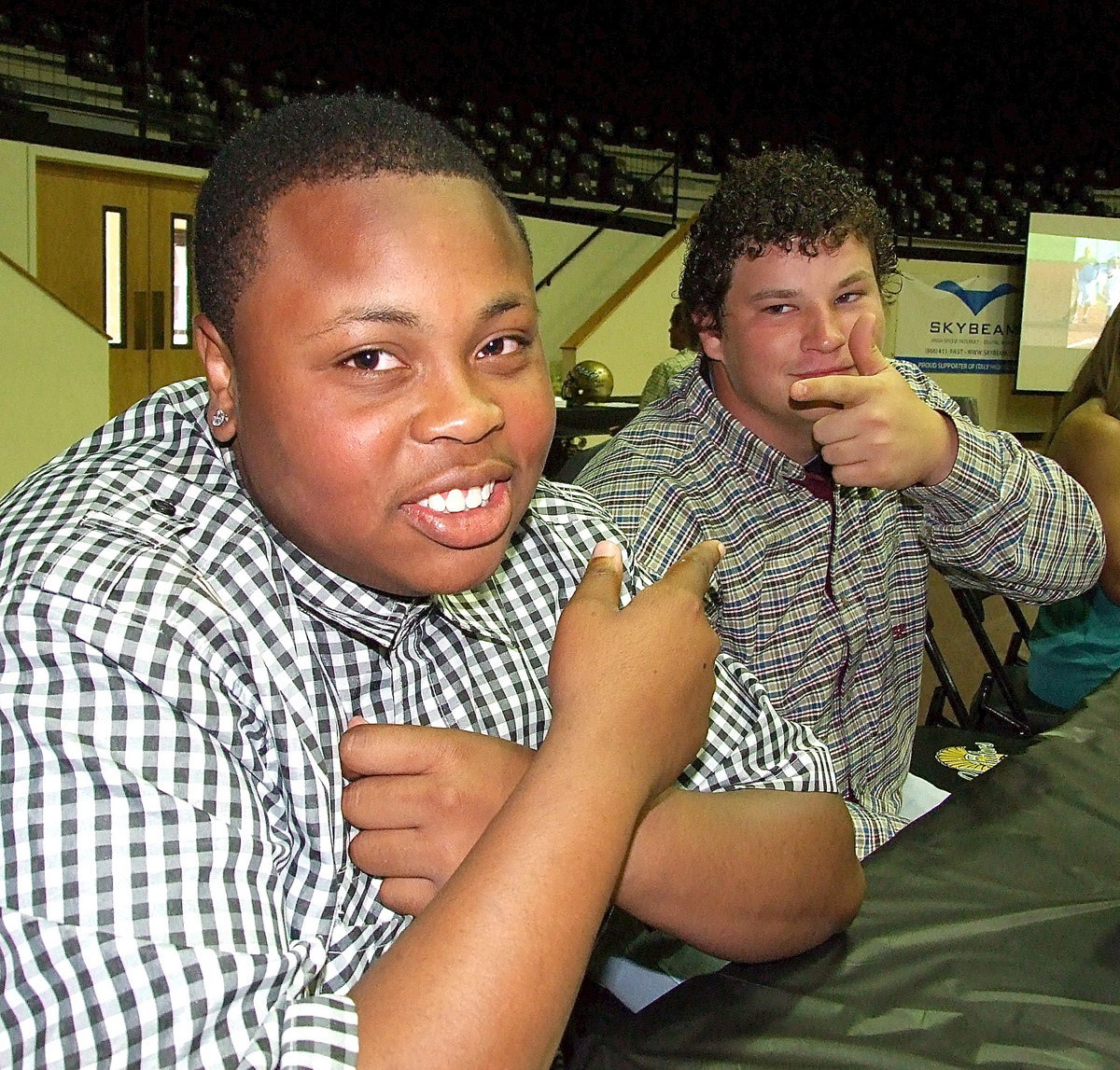 Image: Darol Mayberry and John Byers are both “The guy.” Mayberry was an all-district performer in football as an offensive guard and Byers was an all-district performer in baseball as first and third baseman and a designated hitter.