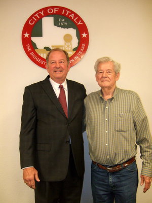 Image: Mayor Hobbs and his father.