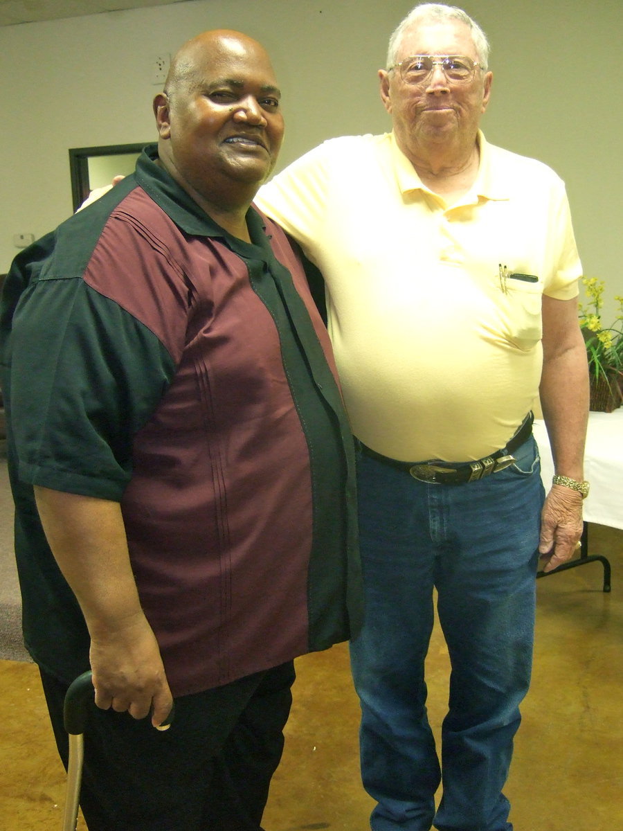 Image: Frank Jackson visiting with Dr. Martin Robinete.