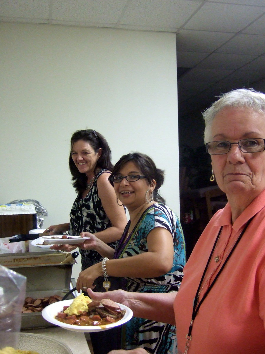 Image: Terri Murdock (city administrator), Manuela Martin (city employee) and Sue Lauhoff.