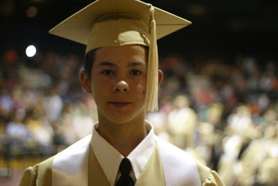 Image: Marcus “Mac-Mac” Surles enjoys the graduation ceremony.