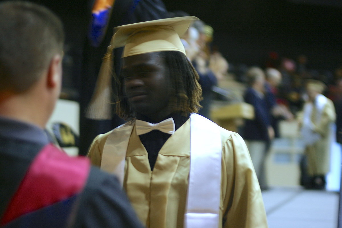 Image: Ryheem Walker listens to the coaches for one last time.