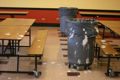 Image: Just a little messy in the pie throwing aftermath.