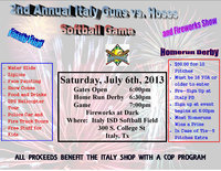 Image: Flyer promoting the 2nd Annual Guns vs. Hoses softball game between the Italy Police Department and the Italy Fire Department The event will be on Saturday, July 6th at the Italy ISD Softball field and is sure to be fun for all!