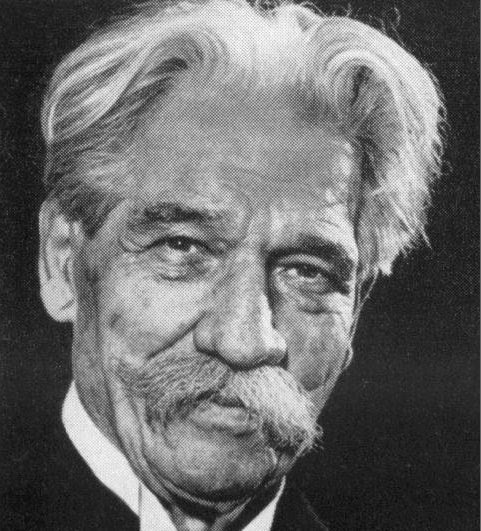 Image: Dr. Albert Schweitzer in 1955.