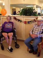 Image: Doris Brown and James Bell celebrate their birthdays this month.