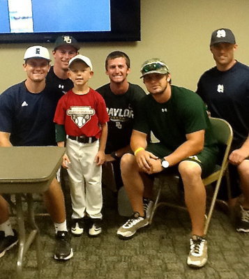 Image: The Baylor University summer baseball camp coaching staff selects Italy’s Dustin Duke as the, “Camper of the Week!”