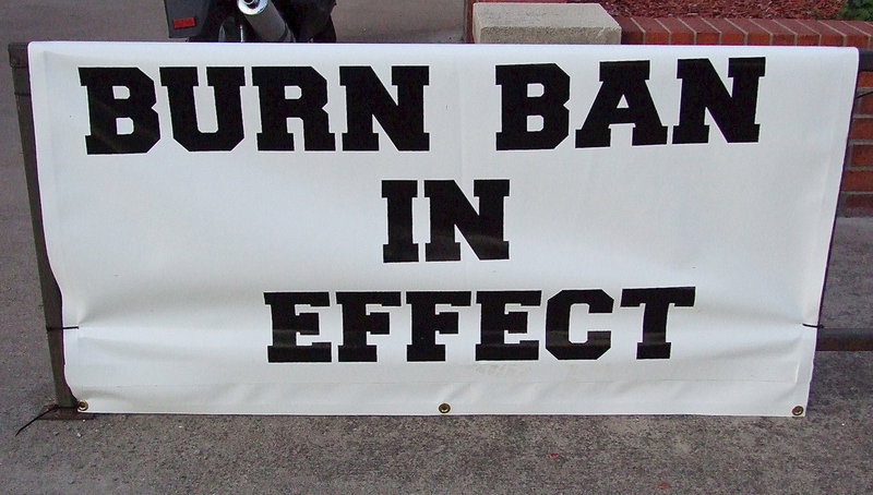 Image: The Ellis County Commissioners’ Court has issued an order prohibiting outdoor burning for 90 days as of Monday, July 8, 2013, prompting the Italy Fire Department to display this BURN BAN IN EFFECT banner in front of the fire station.