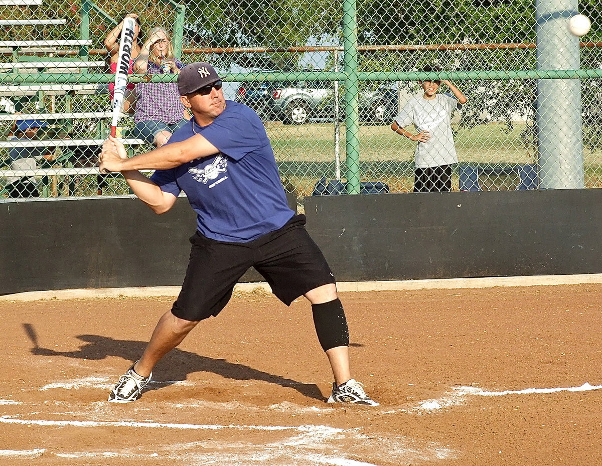 Image: Adam Sowder, representing the Italy Police Department, wins the homerun derby!