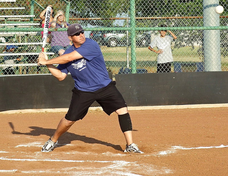Image: Adam Sowder, representing the Italy Police Department, wins the homerun derby!