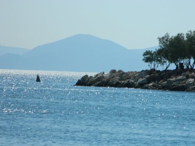 Image: The blue water from Aegina Island is breathtaking.
