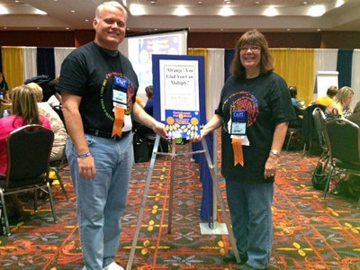 Image: Principal Jonathan Nash and Sue Mendoza (teacher) were speakers at the conference.