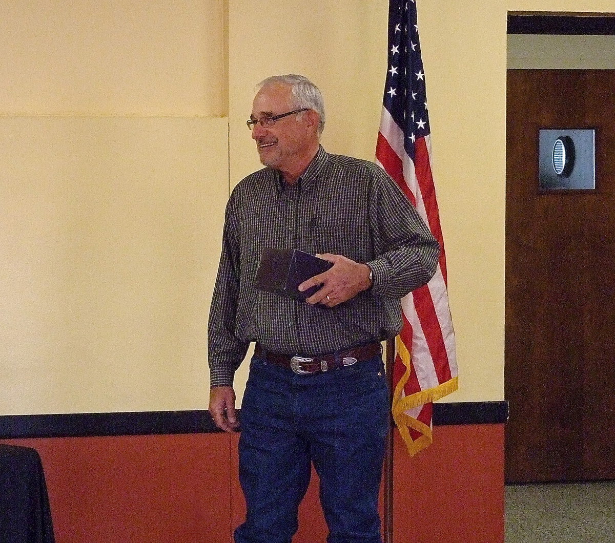 Image: Speed Hamby bids farewell but not without thanking the teachers and administrators for their assistance along the way while he helped keep students and staff members comfortable in order to sure a quality learning environment.