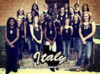 Image: It will be a starry night inside the dome during Midnight Madness as the 2013 Italy Lady Gladiator Volleyball team, with their full cast of stars and Texas-sized smiles, take the court inside Italy Coliseum on Monday, August 5th, beginning at 12:01 a.m. in order to bump of the volume on their upcoming season!