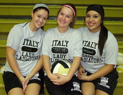 Image: The senior trio of Paige Westbrook, Taylor Turner and Monserrat Figueroa are ready to lead the varsity volleyball squad.
