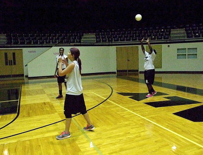Image: Warming up for volleyball season.