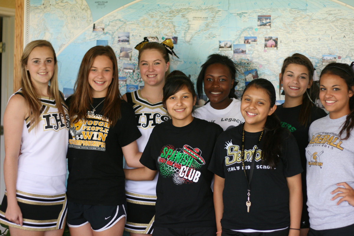 Image: Italy High School Cheerleaders for 2013-14 are:
    (L-R back row) Kelsey Nelson-co-captain, Paige Little, Taylor Turner-captain, K’Breona Davis, Kristian Weeks
    (L-R front row) Jessica Garcia, Noeli Garcia-mascot, Ashlyn Jacinto
    (Not pictured is Britney Chambers)