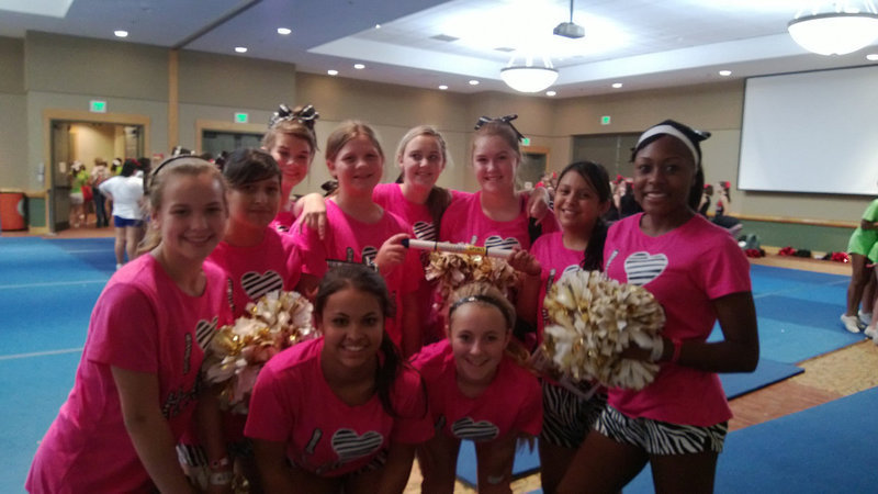 Image: End of the first day of camp after they won the first spirit stick.