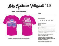Image: Lady Gladiator Volleyball tshirt order form