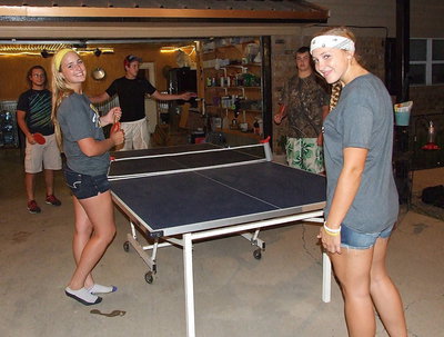 Image: Maddy, Jack, Shad, Bailey and Zilla are ready for some jungle pong.