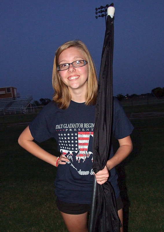 Image: Anna Riddle is this year’s color guard captain.