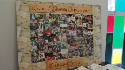 Image: Jan Shepard created a wall of memories with pictures “through the years.”