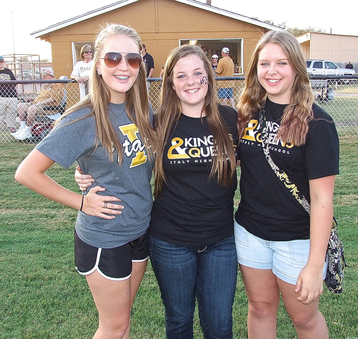 Image: Hannah, Reagan and Tia help form the spirit line.