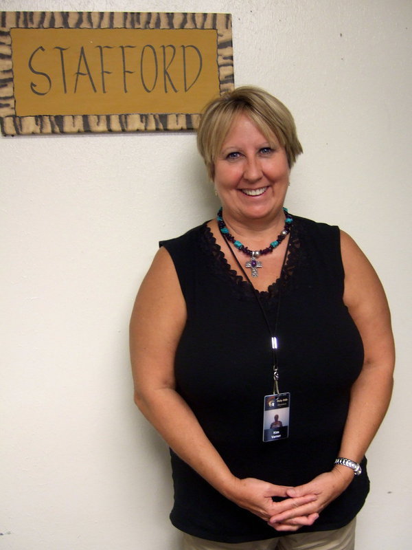 Image: Kim Varner is excited to be working at Stafford Elementary.