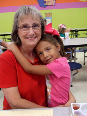 Image: Sally Parker and her granddaughter Olivia Ramirez (kindergarten).