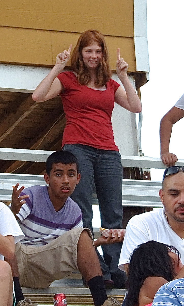 Image: Katie Connor and Jorge Galvan are on hand to support their JV Gladiators.