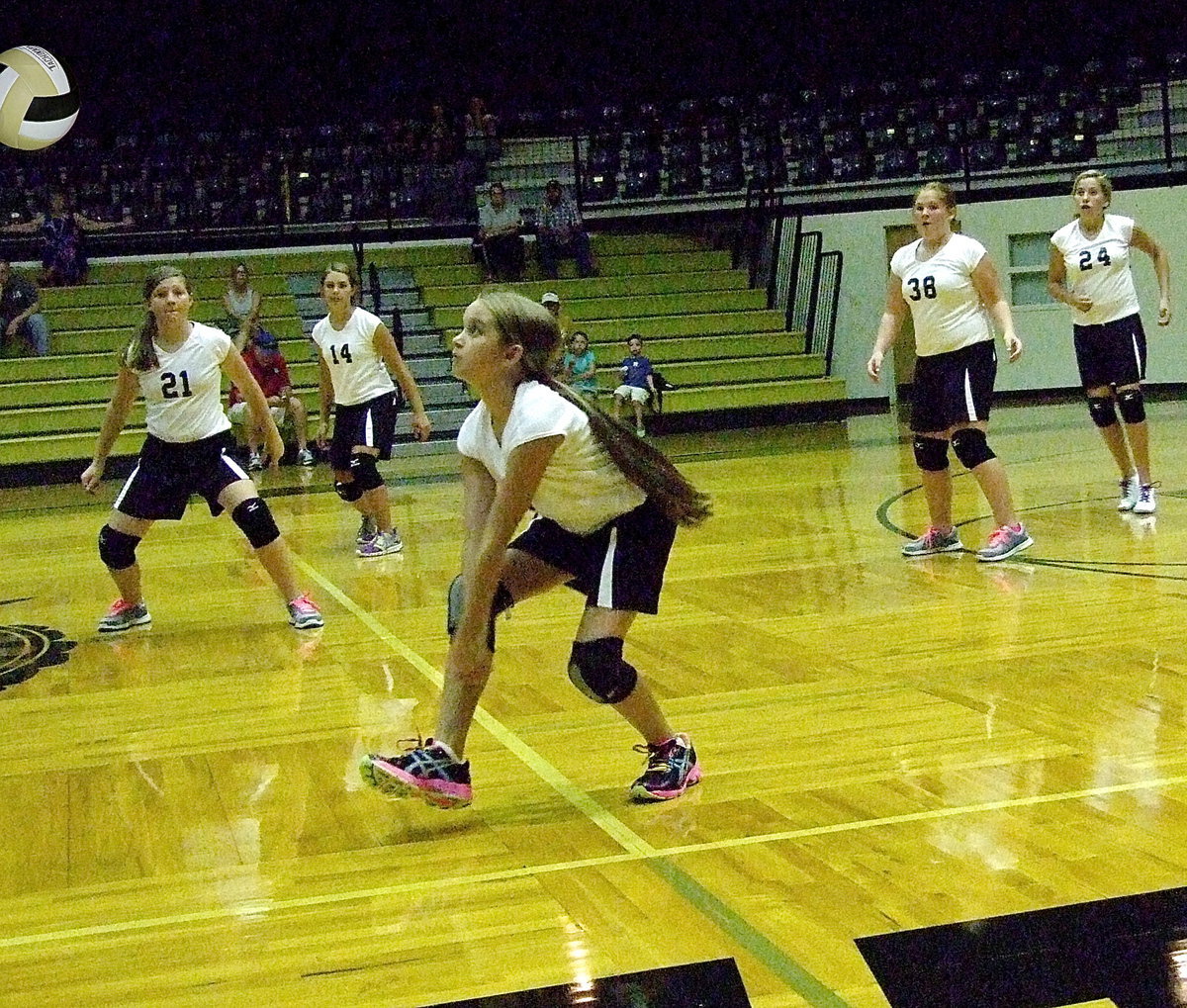 Image: Karley Nelson reacts to the ball.