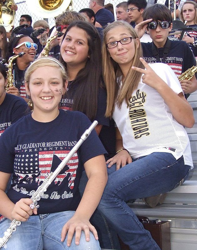 Image: Brycelen Richards, Jenna Holden, Maegan Connor and Ty Hamilton are styling and profiling in the stands.