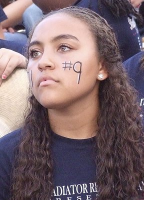 Image: Vanessa Cantu watches in anticipation as the kickoff sails thru the air.