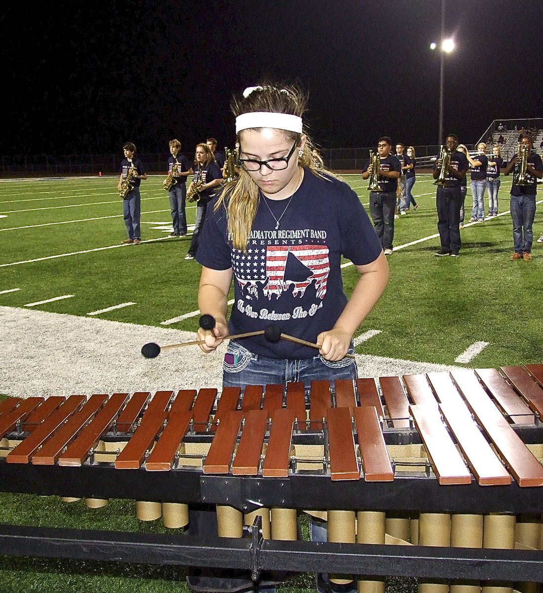 Image: Reagan Adams on the marimba.