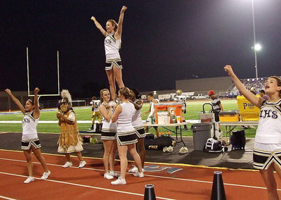 Image: The IHS cheerleaders raise the level of intensity for fans.