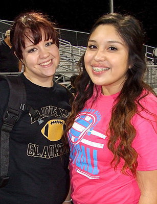 Image: Lady Gladiators Paige Westbrook and Monserrat Figueroa were in Sunnyvale to support their guys.