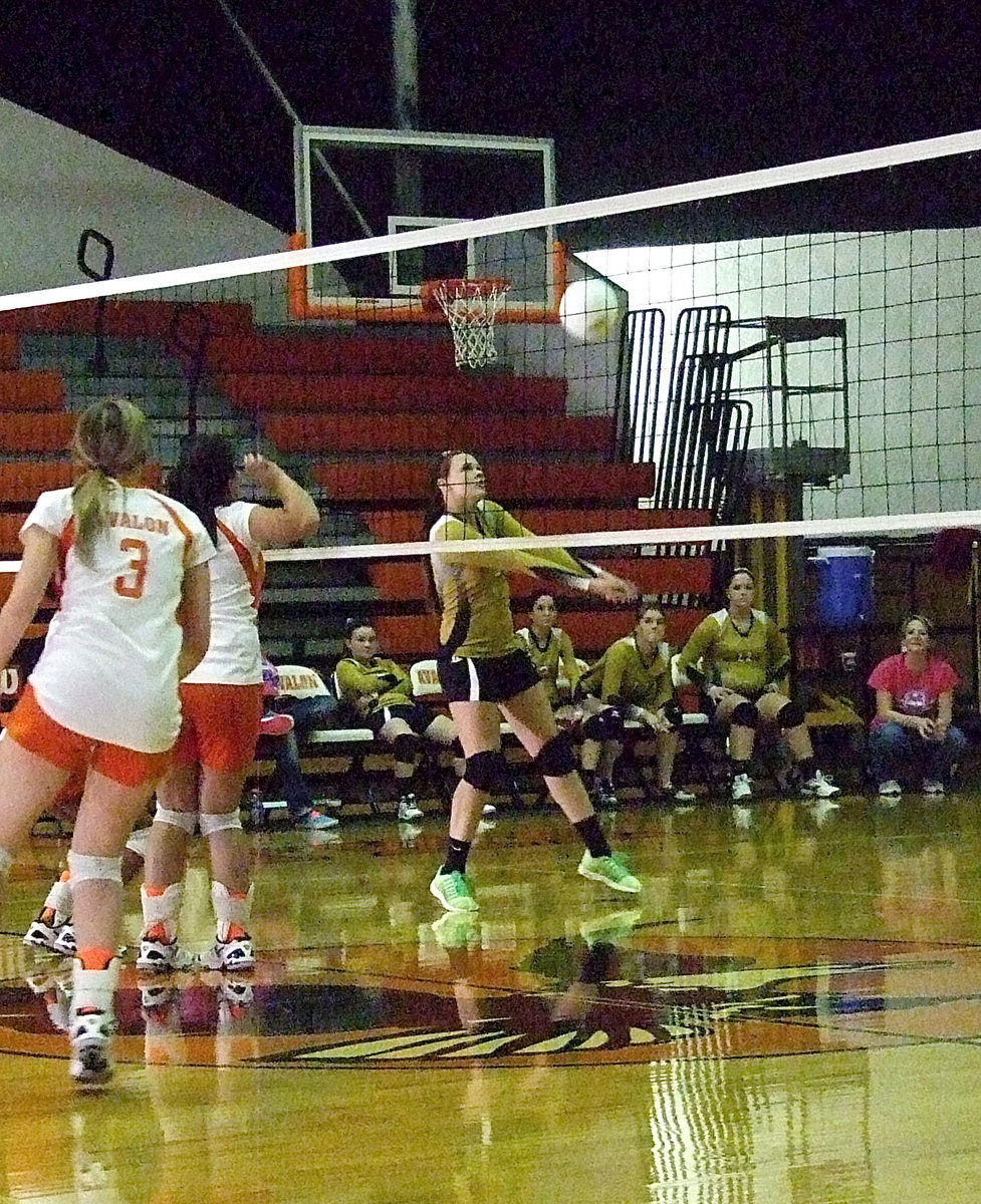 Image: Lillie Perry(9) is in the right spot for the Lady Gladiators.