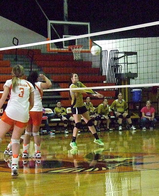 Image: Lillie Perry(9) is in the right spot for the Lady Gladiators.