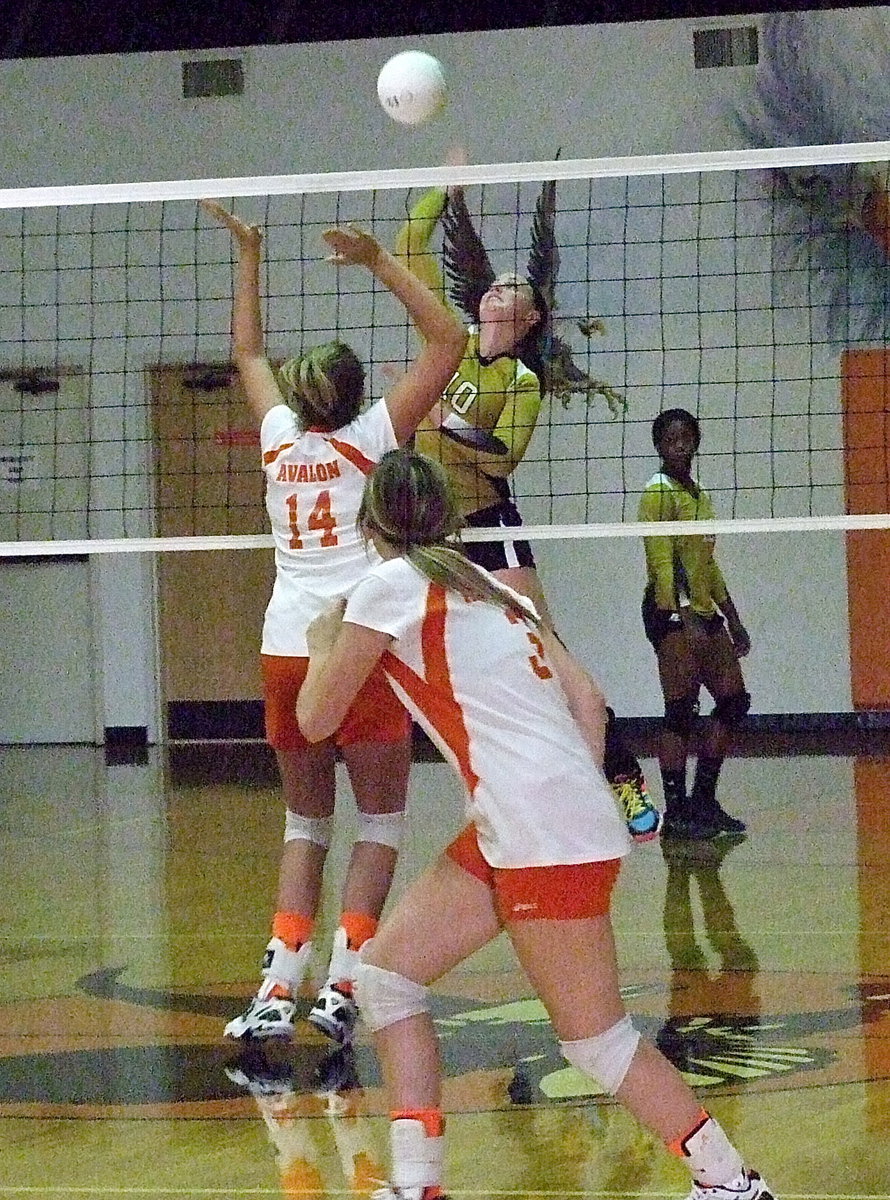 Image: Madison Washington(10) and the Lady Gladiators climb to the top of the mountain to get a win in Avalon.