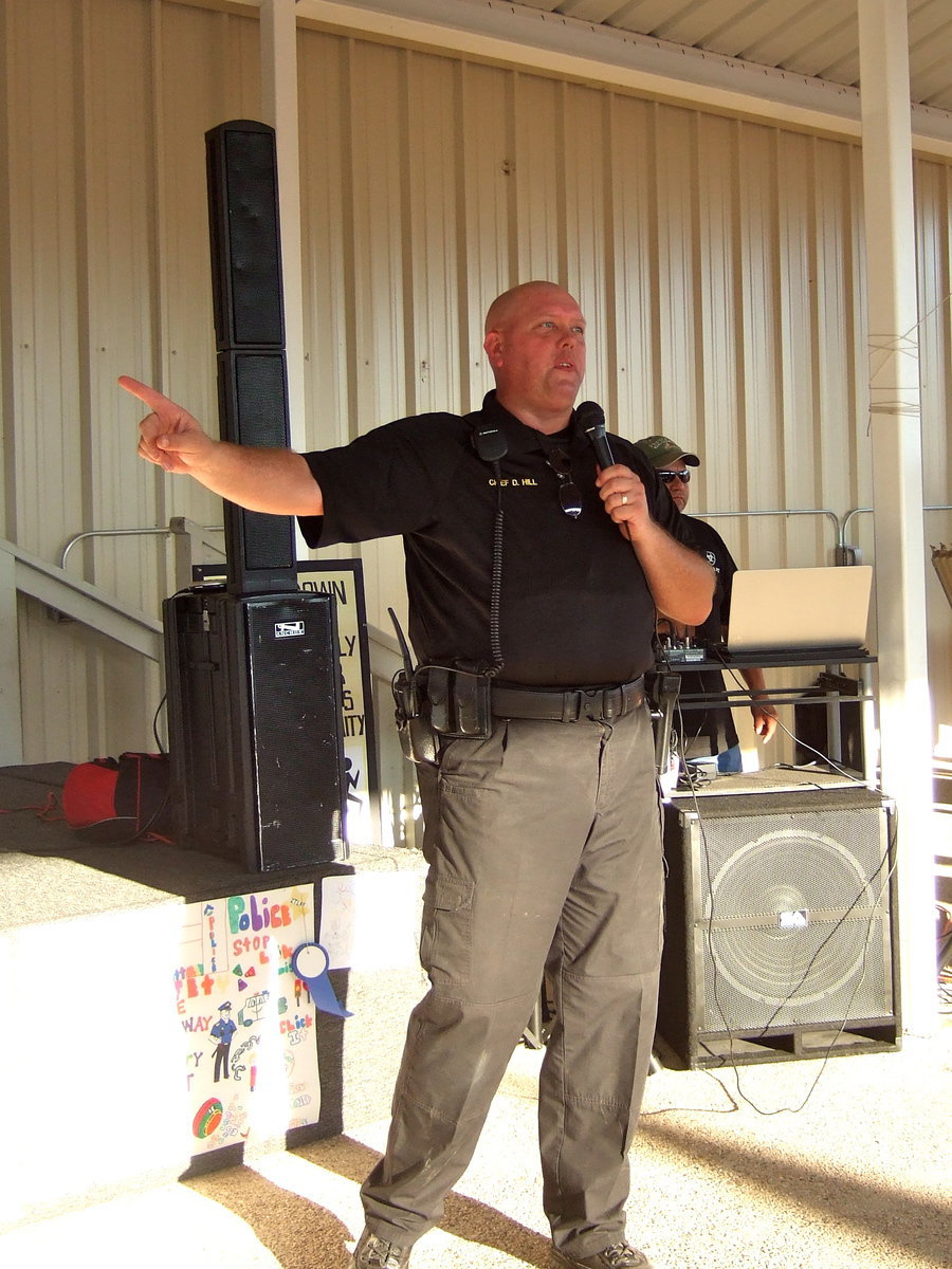 Image: Master of Ceremonies, Police Chief Diron Hill.