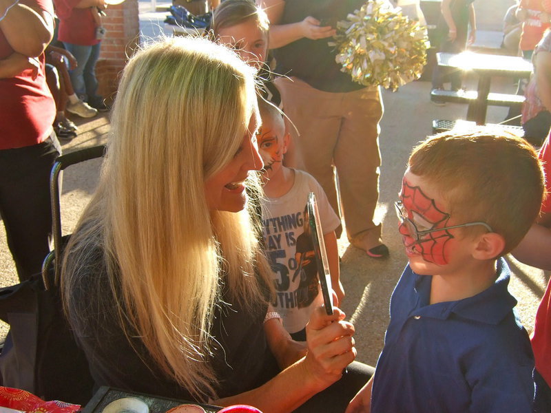 Image: How do I look? Face painting at it’s best!