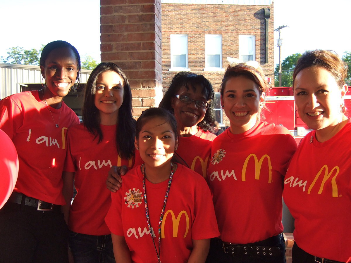 Image: McDonalds joined in on the fun. Seen here are: Jonnetta Hardin (owner), Lupita Rincon, Ana Cervantes, Theresa Burkhalter, Cody Morris and Lupi Tapia.