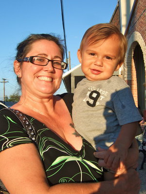 Image: Tammi Cooper and her grandson Mason were happy to join in the fun.