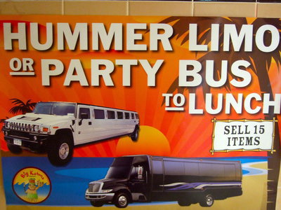 Image: Sell fifteen items and you win a ride in a Limo.