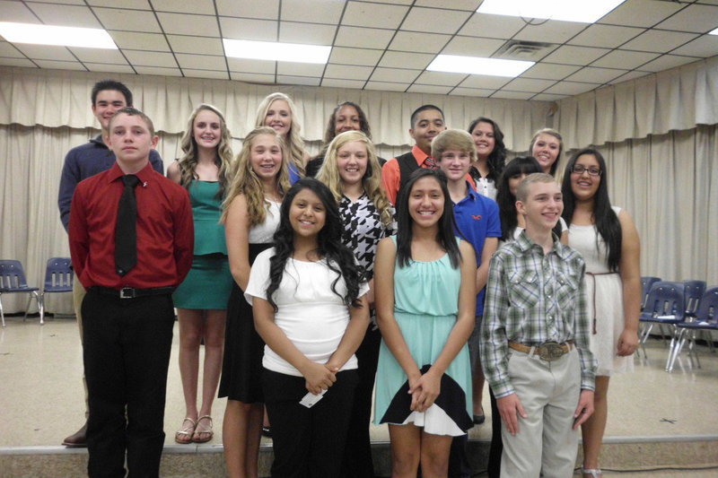 Image: Newly inducted members of the National Junior Honor Society.